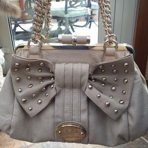 Bebe pale pink faux leather bag