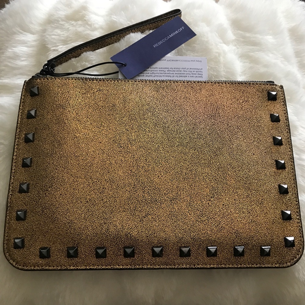 Rebecca Minkoff Large Glitter Kerry Pouch Wristlet