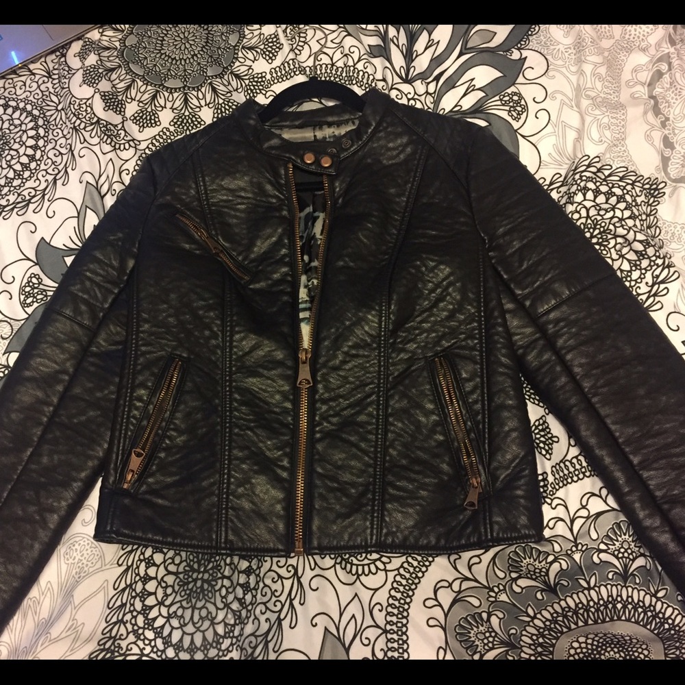 Marc New York Vegan Leather Moto Jacket