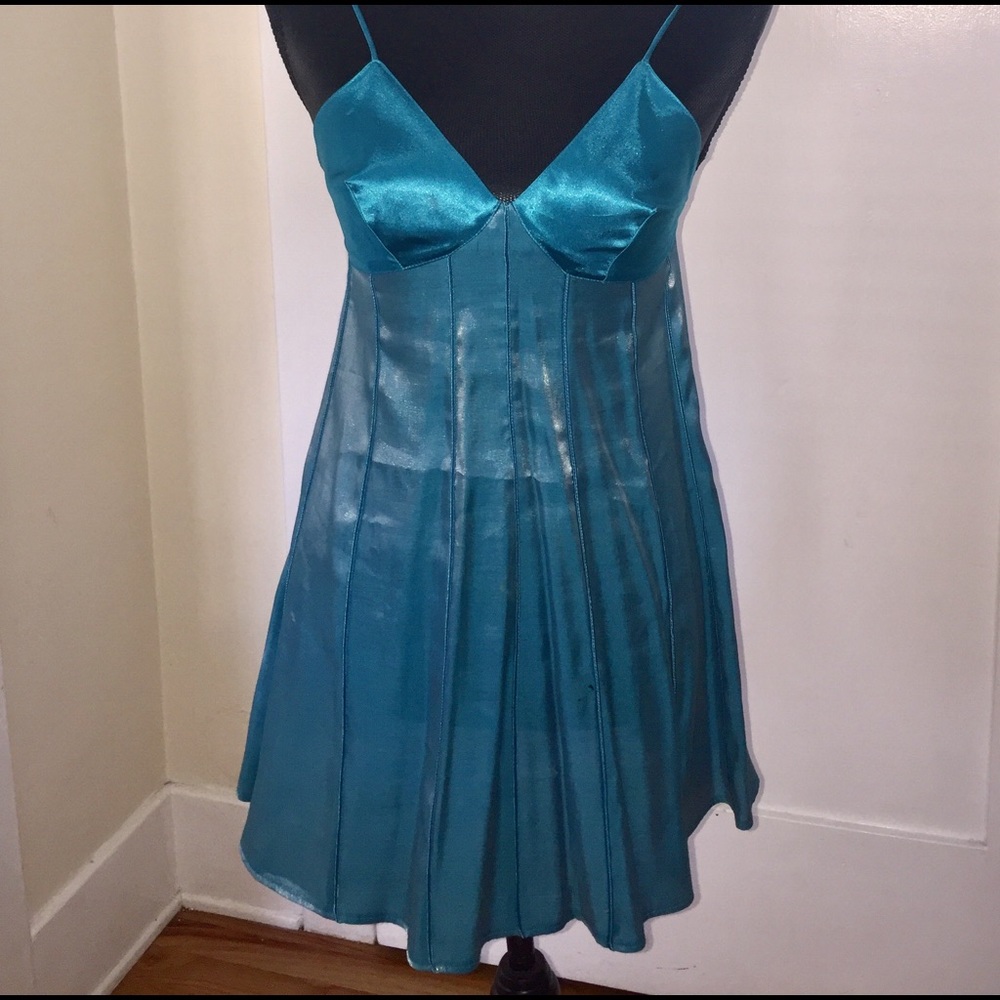 Victoria's Secret Shiny Blue Lingerie Sleepwear