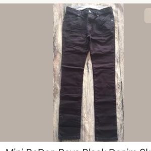 Mini BoDen Boys Black Skinny Slim Jeans 15y