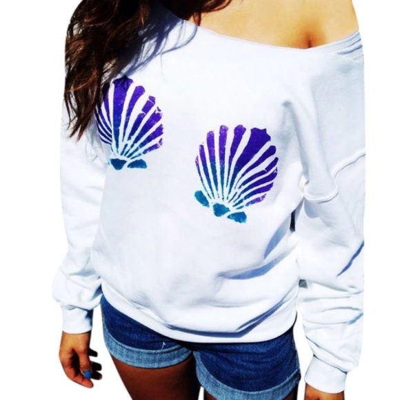 The Mermazing Shop Tops - Mermaid Shell Off Shoulder Top