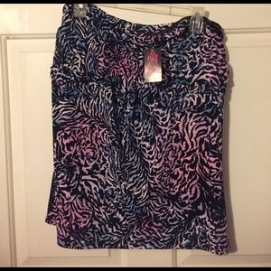 Torrid Strapless Zebra Print Top Size 2X NWT