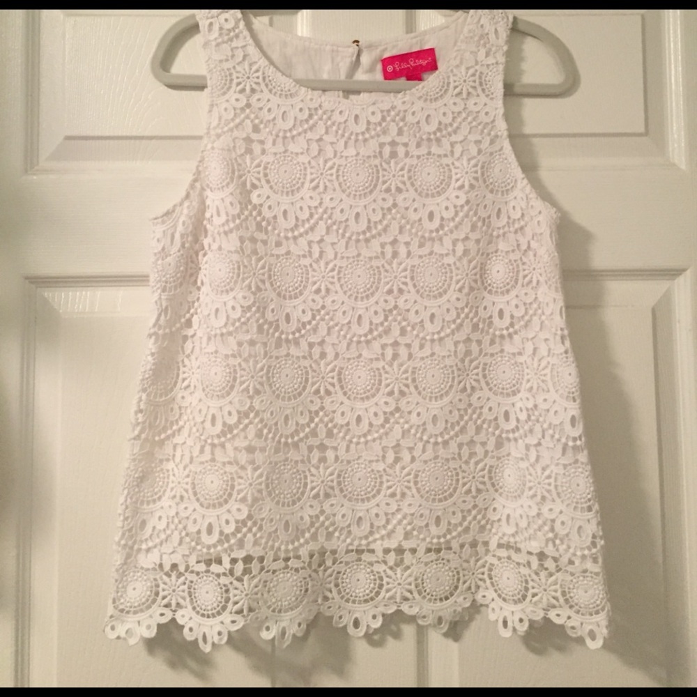 Lily Pulitzer for Target lace scalloped medium top