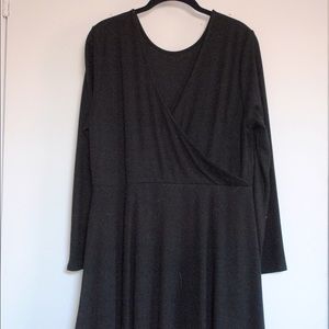 Black Dress with Cross-Back Detailing