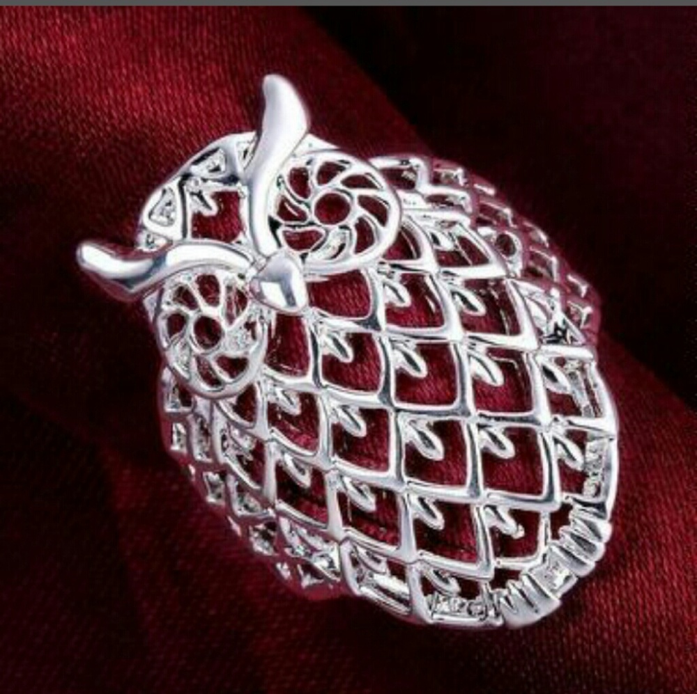 NWT Sterling Silver Filigree Owl Ring - Picture 4 of 5