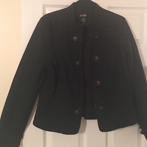 Black Military Inspired Jacket