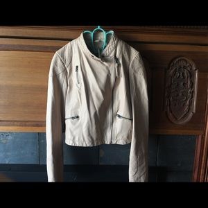 Blush Pink Free People Moto Jacket