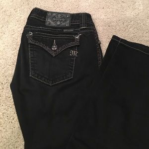 Black skinny miss me jeans size 30