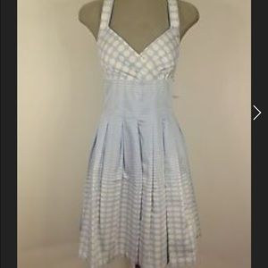 Light Blue & white pika for dress