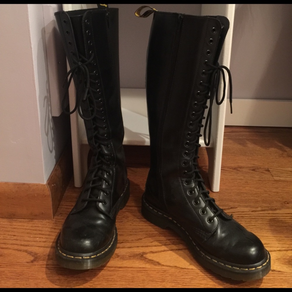 Dr Martens tall zip up boots