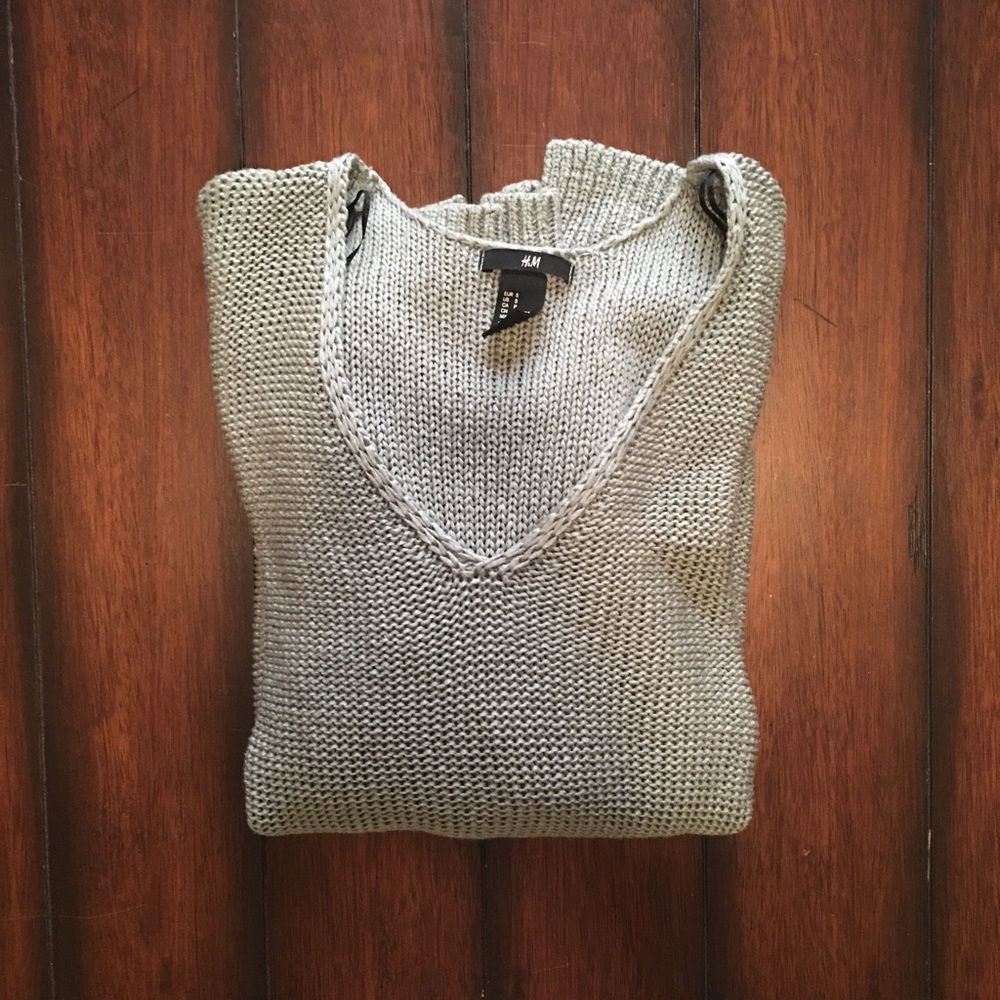 Slouchy sweater.