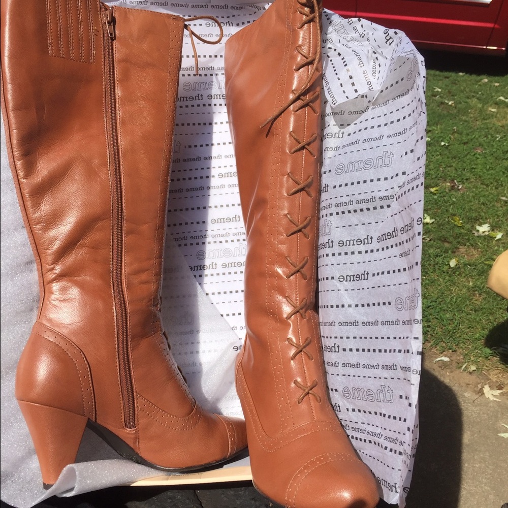 Boots tan lace look