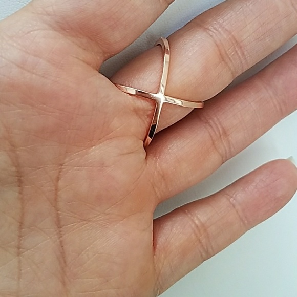 NEW STERLING SILVER FASHION X RING 5 6 7 8 9 - Picture 6 of 6