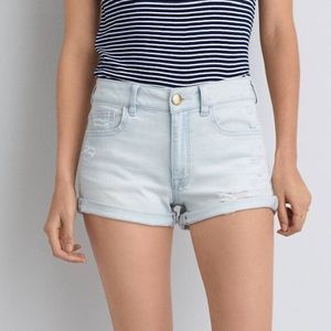 American Eagle Distressed Hi-Rise Shorties