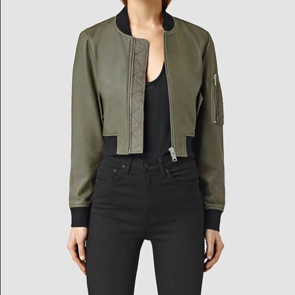 Allsaints leather bomber