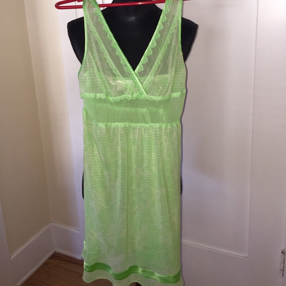 Victoria's Secret Light Green Floral Lingerie