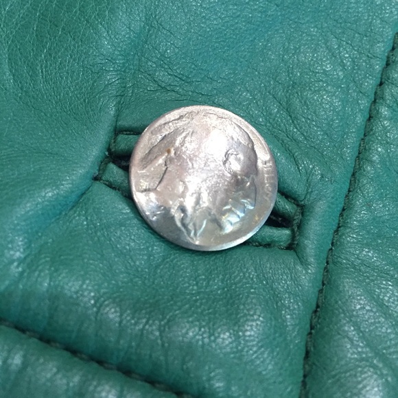 Christian Dior Vintage Green Leather Fringe Coat - Picture 3 of 6