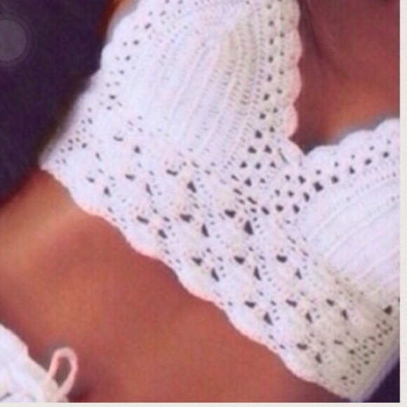 handmade Accessories - Gorgeous goddess white crochet bralette
