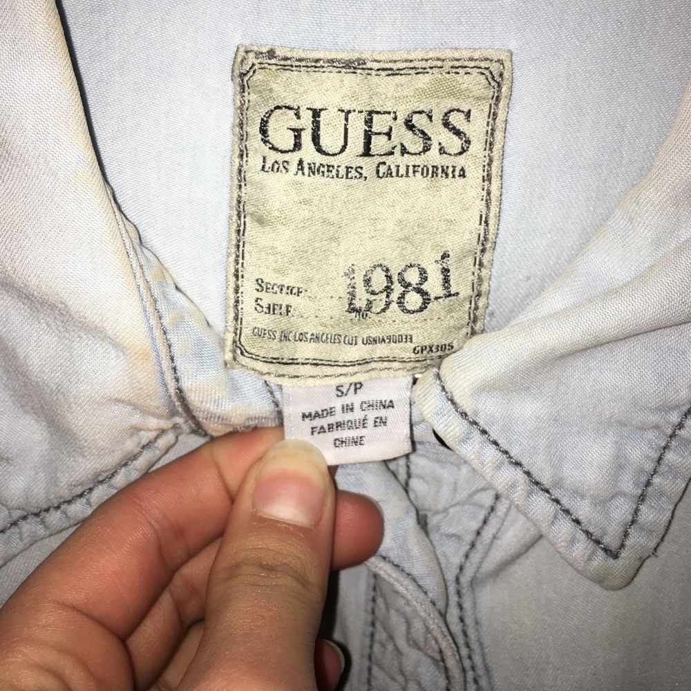 Guess denim button up - Picture 3 of 5