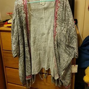 NWT Billa Bong open front shirt