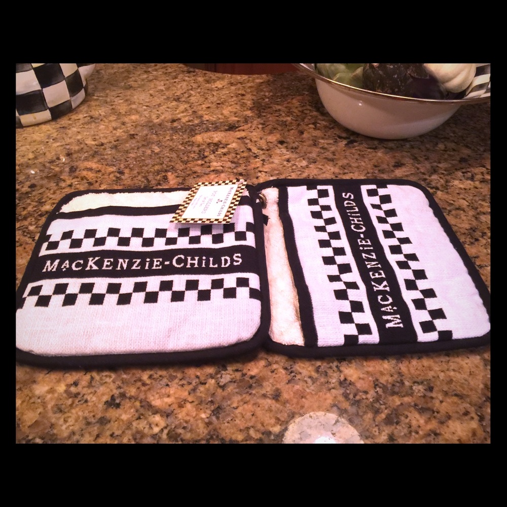 Mackenzie Childs bundle of two pot holders. NWT