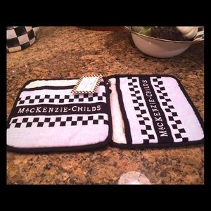 Mackenzie Childs bundle of two pot holders. NWT