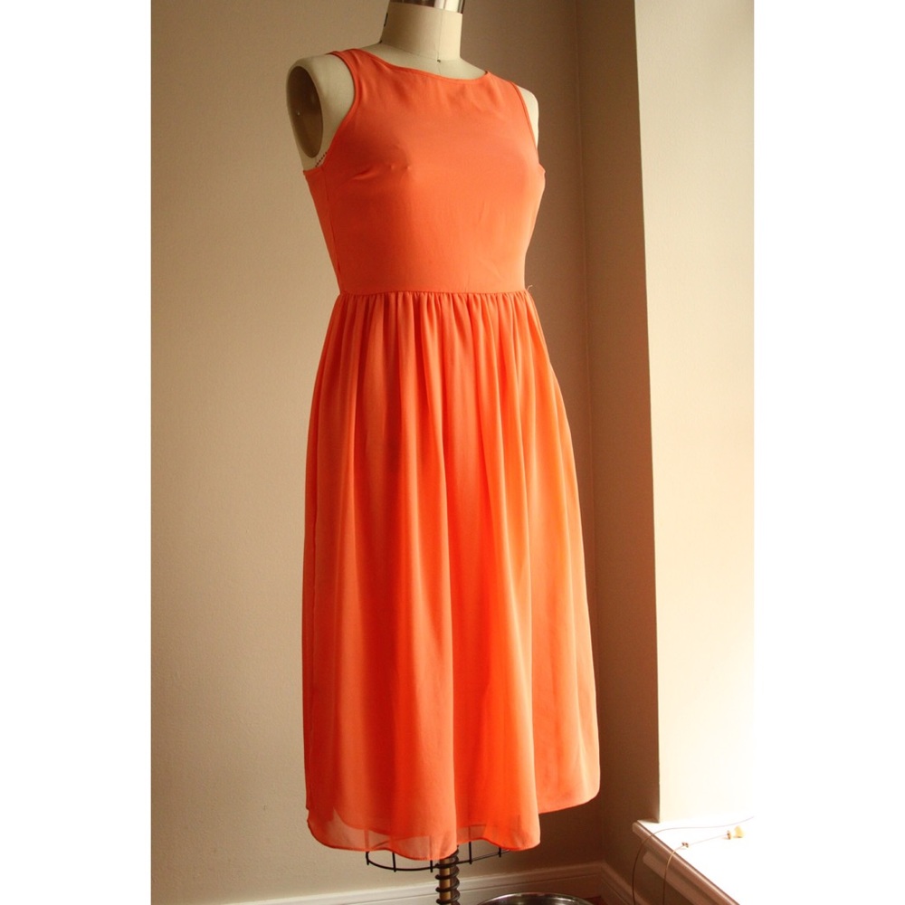 Topshop criss-cross open back midi dress