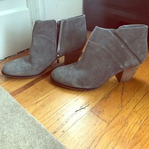 Feather Grey Heeled  Booties.