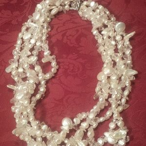 5 Strand Torsade freshwater pearls