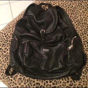 Victoria's Secret Faux Leather Bookbag Backpack