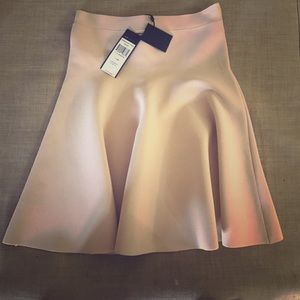 Bcbg beige flare skirt