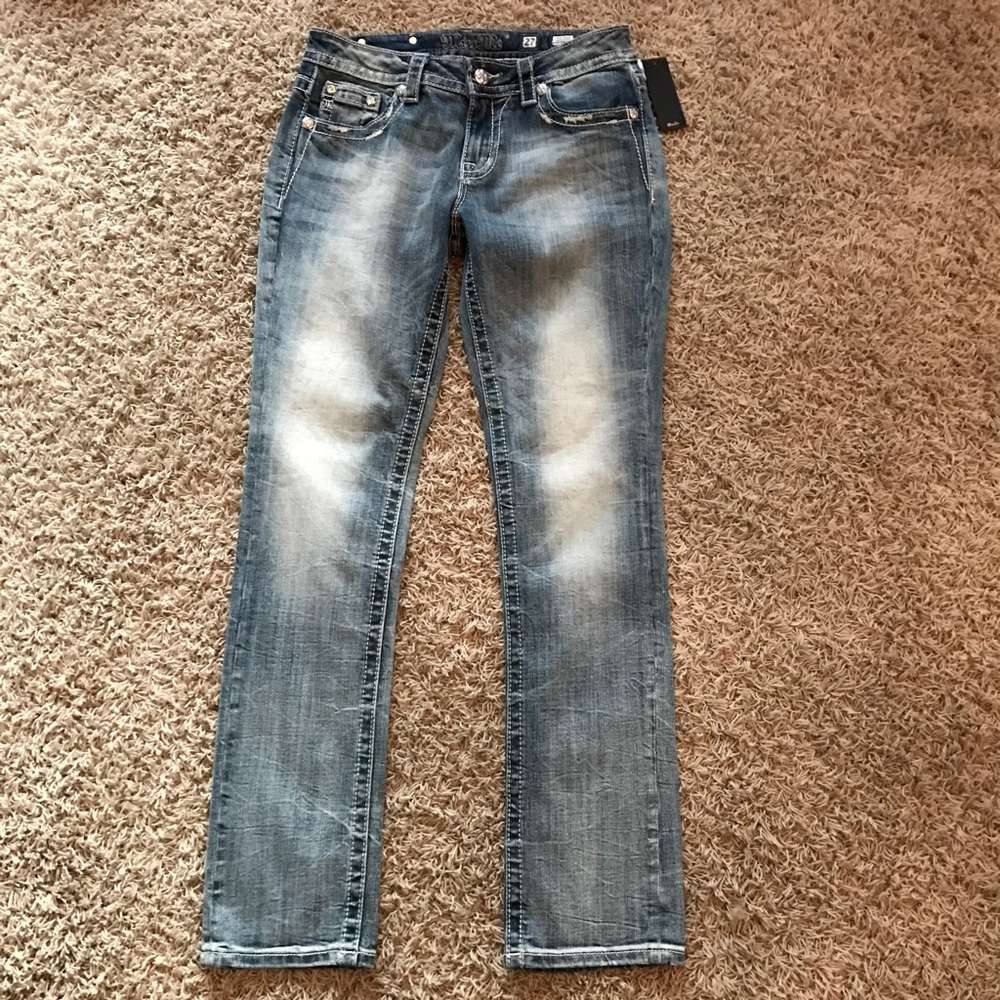 New Miss Me Mid-Rise Straight Embellished Jean - Picture 5 of 6