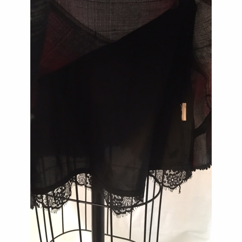 Size 2 Anthro Floreat dress plaid black red gray - Picture 6 of 7