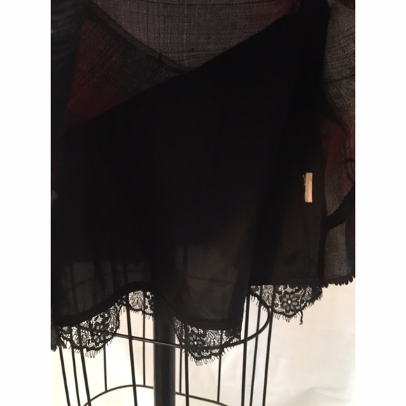 Size 2 Anthro Floreat dress plaid black red gray - Picture 6 of 7