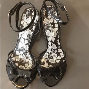 women's black peep toe ankle strap heeled sandals