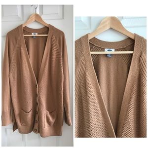 Old Navy Camel Boyfriend Cardigan