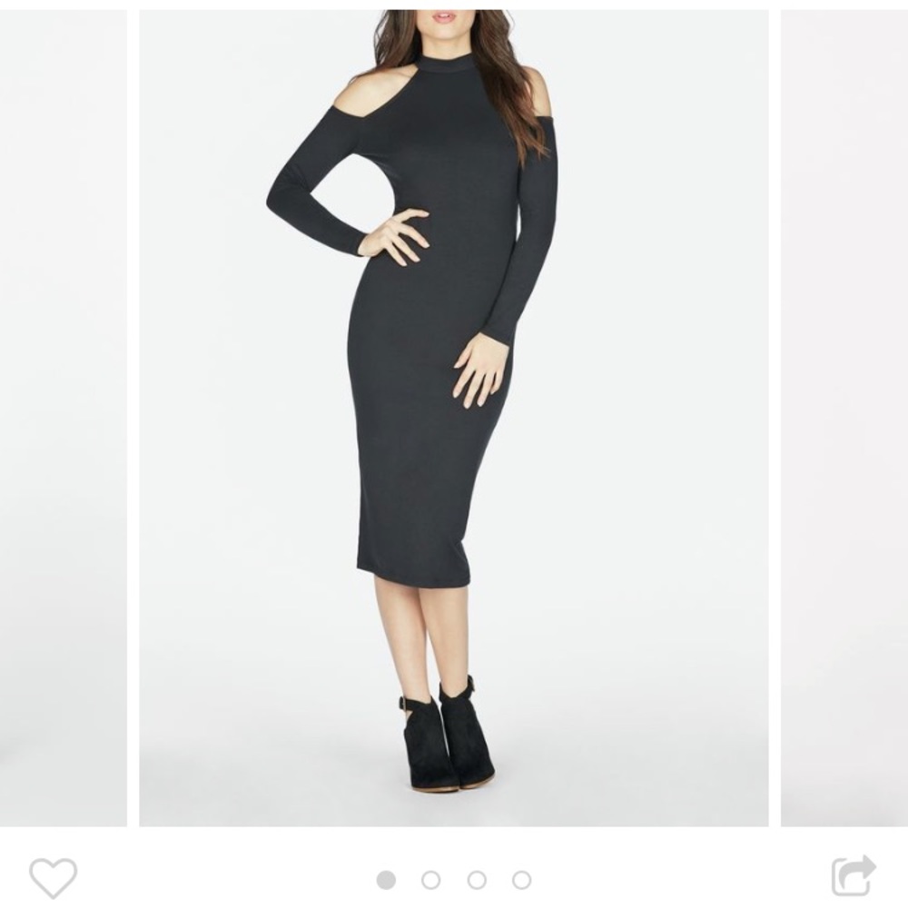 JustFab Cold Shoulder Midi Dress!