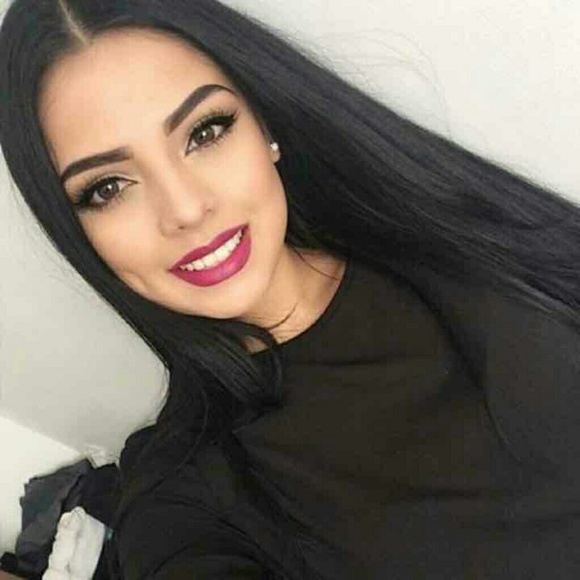 Black Straight Lace Front Wig main image 4