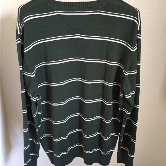 Men's Long Sleeve Tommy Hilfiger V Neck Sweater - Picture 3 of 5
