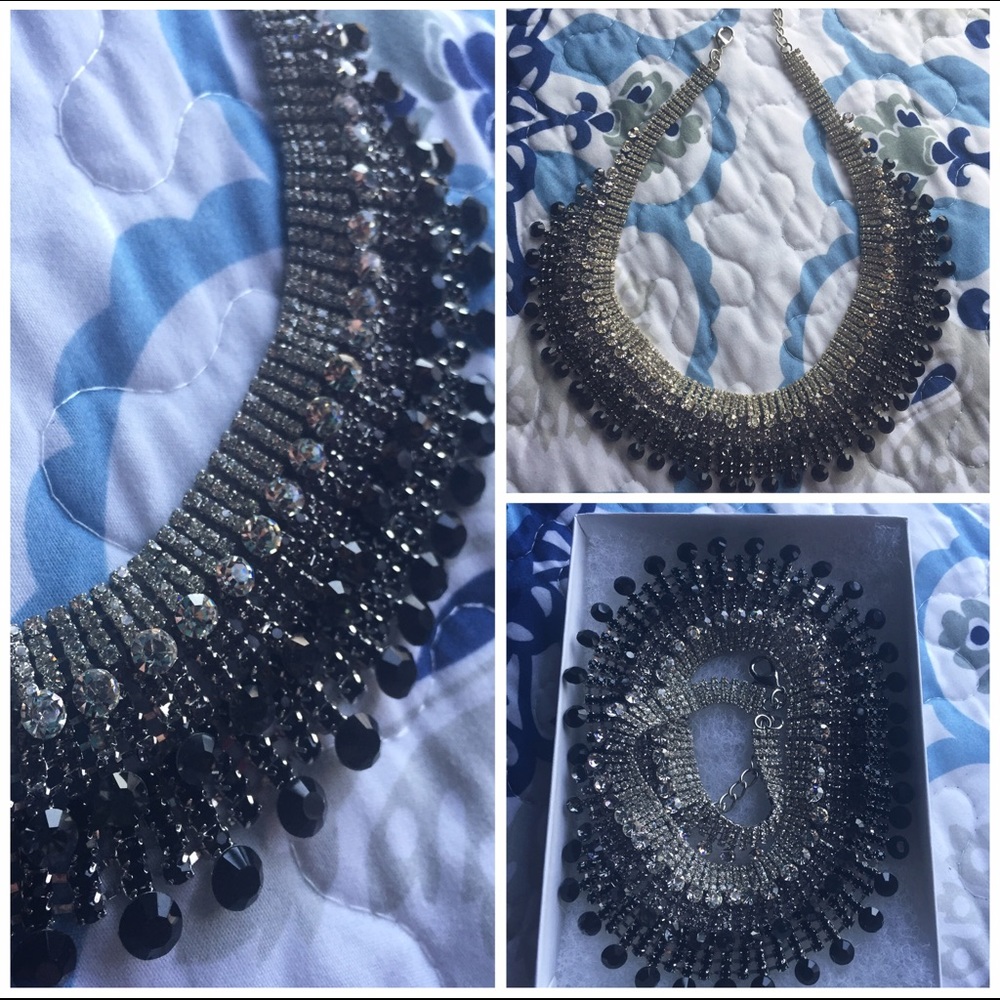 Black and silver necklace