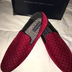 Giorgio Brutini Red wine slip ons! Worn once!
