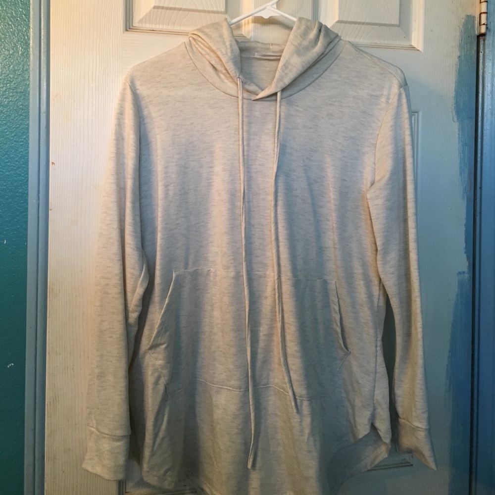 Plain cream colored hoodie