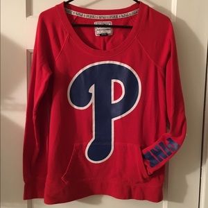 VS PINK Phillies Crew Neck Sweatshirt