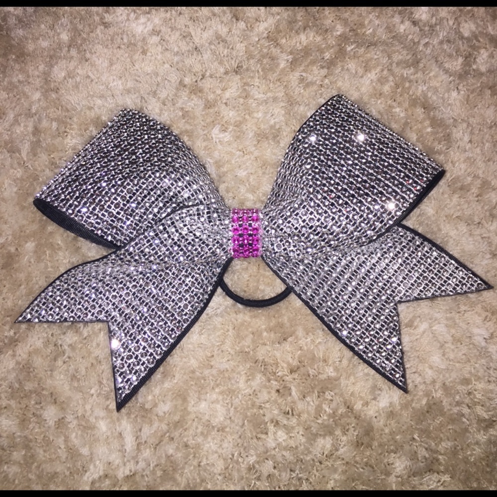 Sparkly competition cheerleading bow