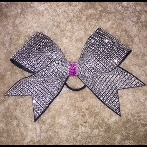 Sparkly competition cheerleading bow