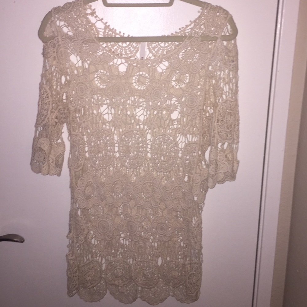 Boutique crochet cover up size small