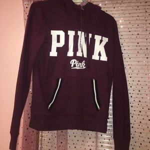 burgundy pink hoodie