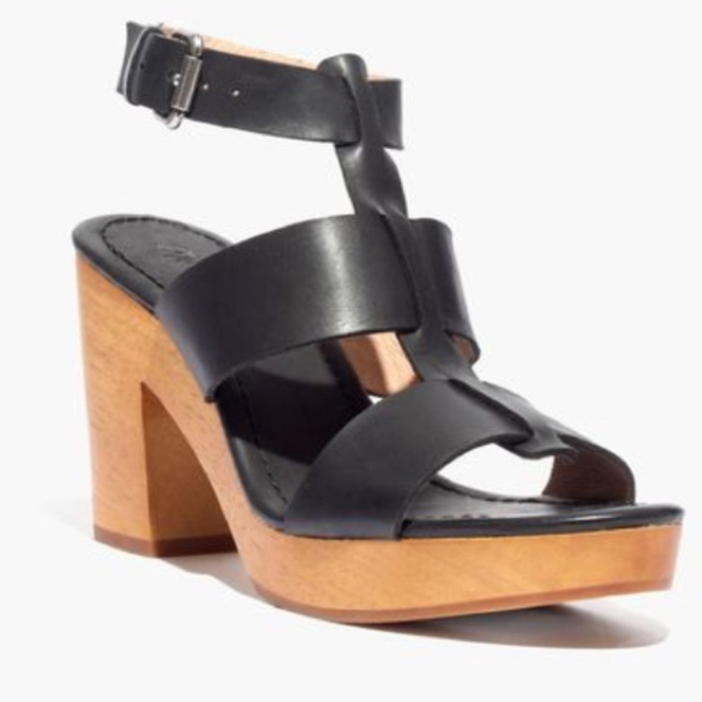 Madewell black platform sandals