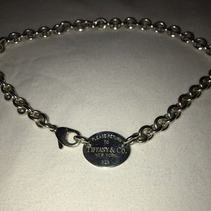 RETURN TO TIFFANY OVAL TAG NECKLACE